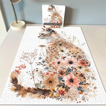 Flower Cat Jigsaw Puzzle 1000 pezzi